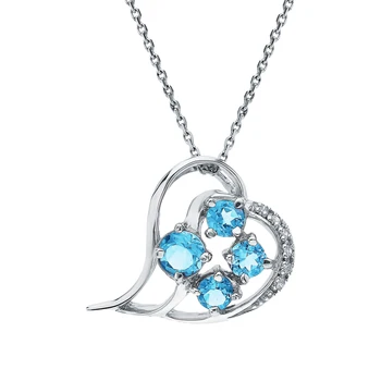 

Silver Pendant with Topaz and cubic zirconia sunlight sample 925