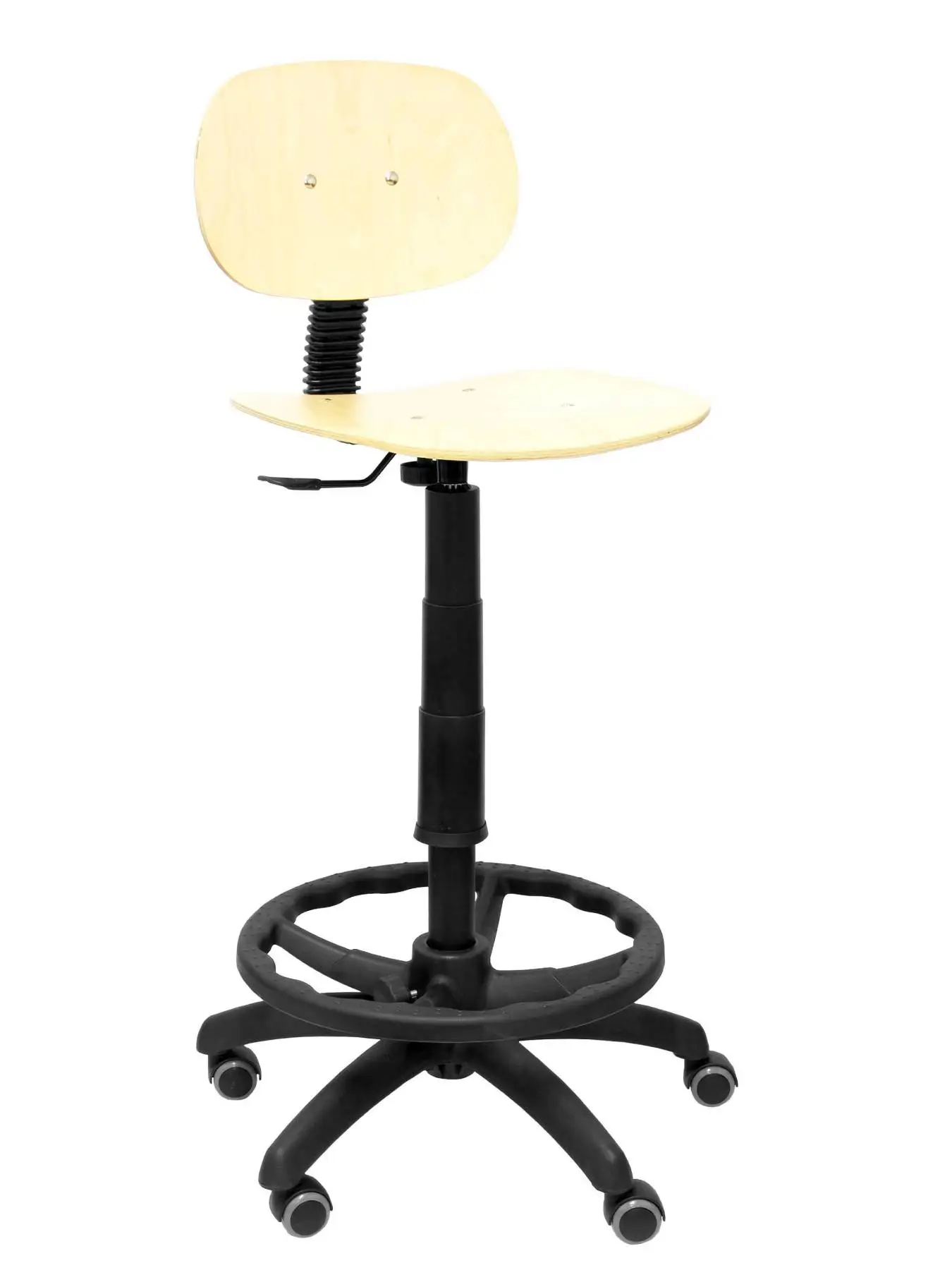 cheap Stool working Ergonomic, swivel and dimmable in high altitude (hoop foot pegs Chrome) up seat and backstop wooden