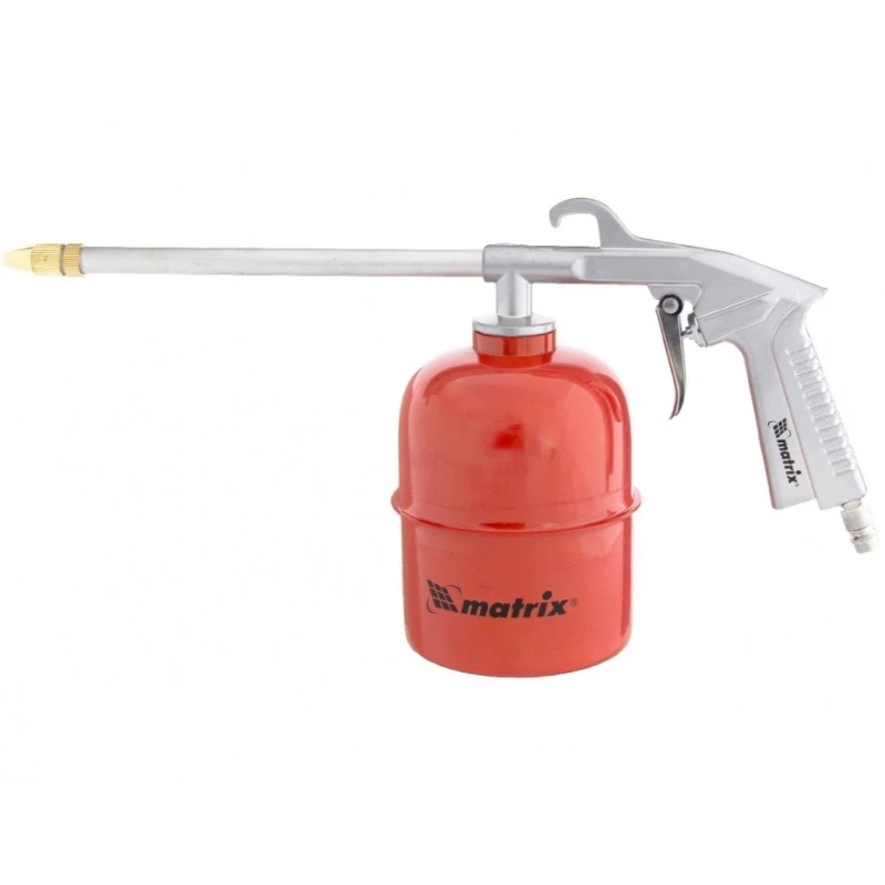 Набор пневмоинструмента MATRIX 57302 (5 предметов: Пистолет для вязких жидкостей, Краскопульт, Пистолет продувочный, Пистолет для накачки шин, Шланг 5 метров)