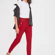Trendyol бордовые трикотажные спортивные штаны TWOAW20EA0016