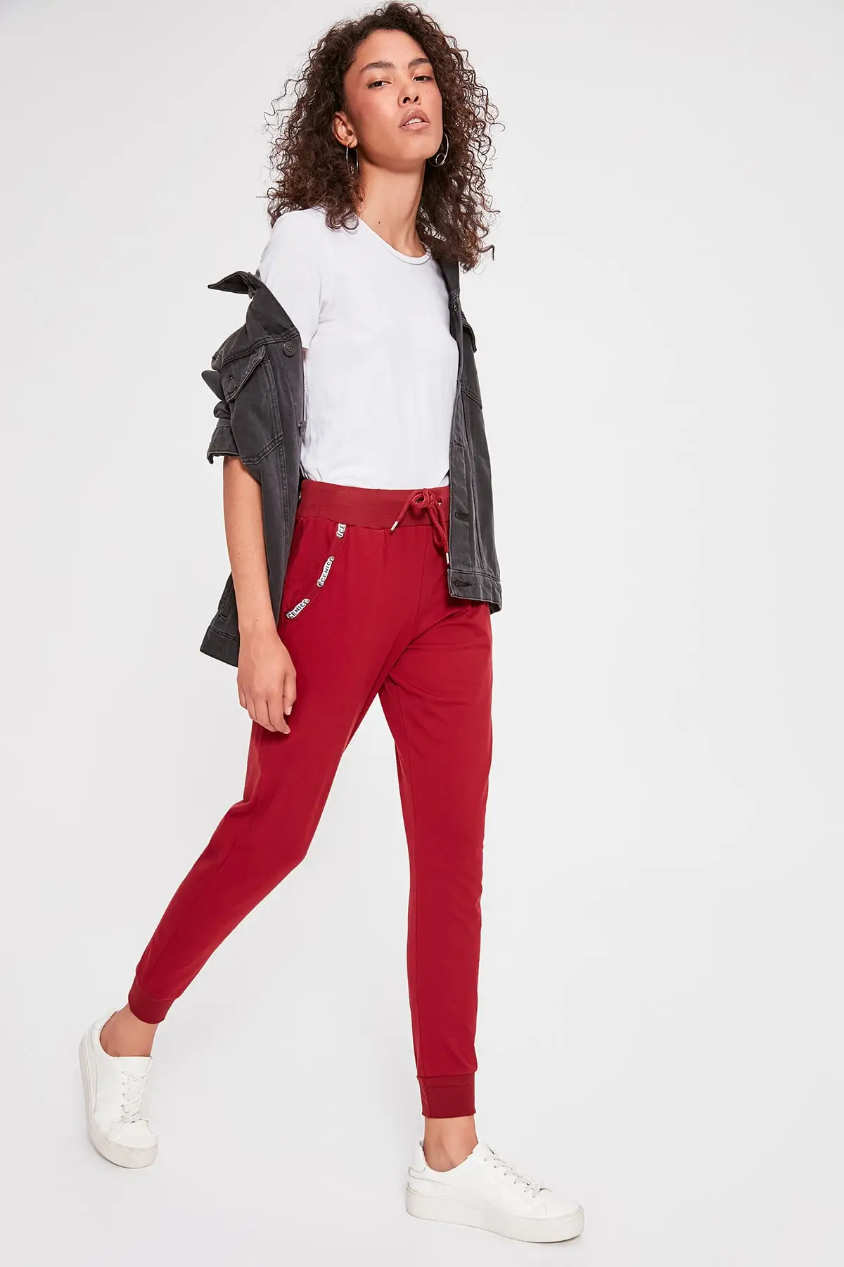 Trendyol бордовые трикотажные спортивные штаны TWOAW20EA0016 | Спорт и развлечения