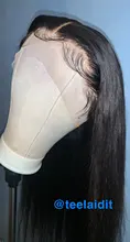 Funky chica Malasia recto de oreja a oreja, cierre Frontal de malla con 3 mechones de cabello Remy 28 30 pulgadas extensiones de cabello humano mechones con Frontal