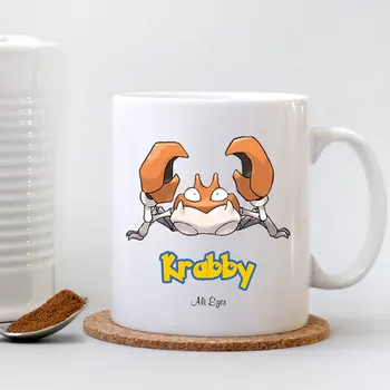 

Personalized Pokemon Krabby White Mug Cup