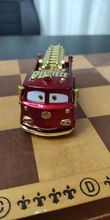 Disney Pixar-juguetes de Cars para niños, coche de rescate de fuego dorado, Rayo McQueen, Jackson Storm, de aleación de Metal fundido a presión, regalo de cumpleaños