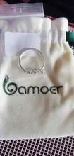 Female Ring Clear Heart 925-Sterling-Silver Women BAMOER Jewelry Wedding-Engagement SCR215