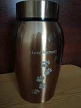 Urnas de acero inoxidable doradas y negras para mascotas, urnas para perros, gatos, pájaros, cremación, cenizas, urna de recuerdo