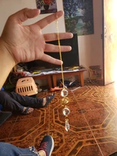 Atrapasueños solar geométrico, chapado en oro