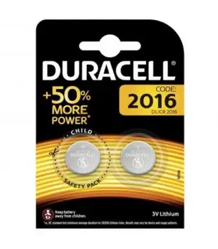 

Pilas de boton Duracell bateria original Litio CR2016 3V en blister 5X Unidades