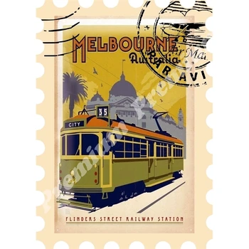

Australia souvenir magnet vintage tourist poster