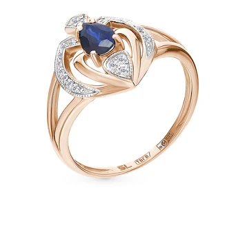 

Sunlight gold ring with sapphires and diamonds