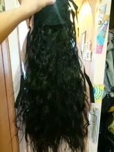 Hairpiece-Wrap Hair-Extensions Clip Fack-Hair Blonde Pony-Tail Wavy Brown Synthetic-Corn