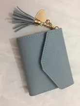 Las mujeres monedero lindo estudiante colgante borla, cuero tendencia pequeña cartera de moda de PU 2020 monedero de la tarjeta de las señoras bolso para las mujeres