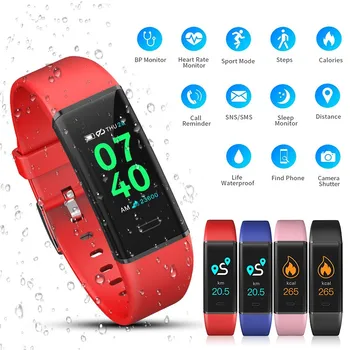 

MK05 Smart Bracelet Men Women Heart Rate Blood Pressure Monitoring Cardio Bracelet Sport Fitness Tracker Pedometer Remote Camera