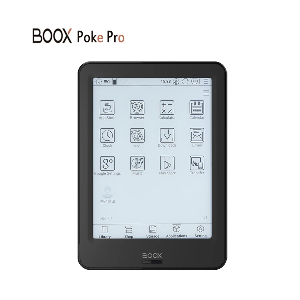 BOOX " Poke Pro электронная книга новая модель ebook Reader 2G/16G четырехъядерный 300PPI E-reader BT& WiFi Tou-ch e-ink cta экран Android