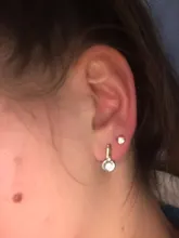 CANNER-Pendientes de plata de ley 925 auténtica redondos de cuatro garras para mujer, Pendientes de botón con bola de circón, joyería coreana, 1 ud.