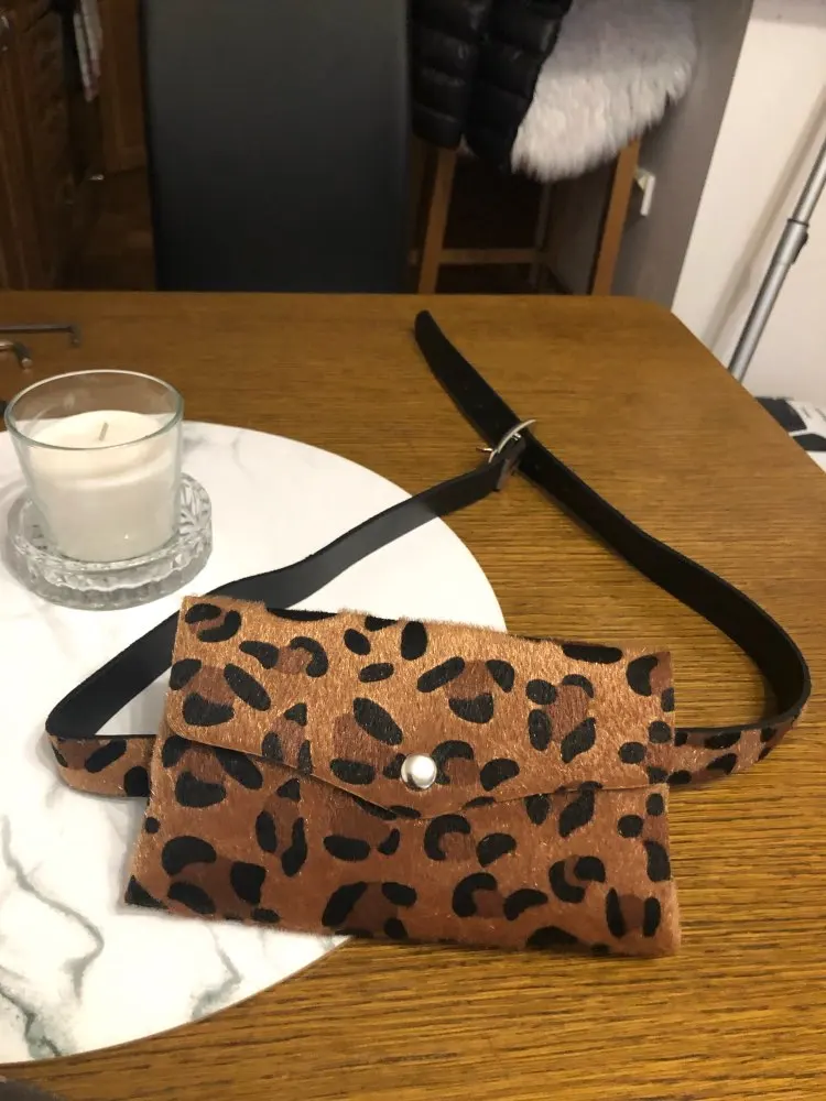 Leopard Multiple Use Belt Purse Hand Free photo review