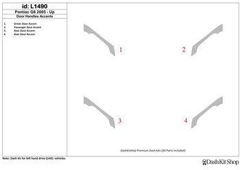 

Interior lining for Pontiac G6 2005-UP. Set L1490.