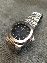 PLADEN-Reloj de pulsera de cuarzo para hombre, de negocios, de lujo, a la moda, correa de acero inoxidable, azul degradado, reloj calendario a prueba de agua