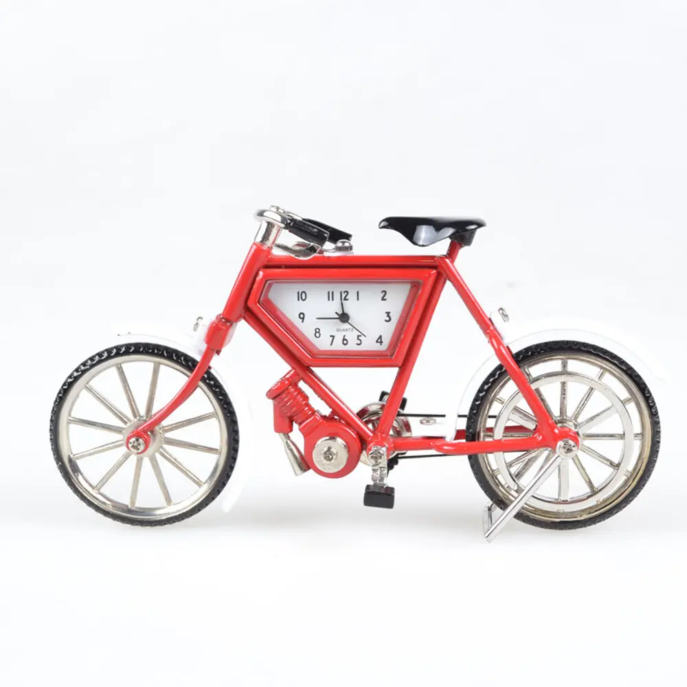 

Nectar Bike Shaped Desktop Clock, Decorative Table Clock, Zinc, 12.5 cm, Office Decoration, desktop Accessories, Gift, White Di