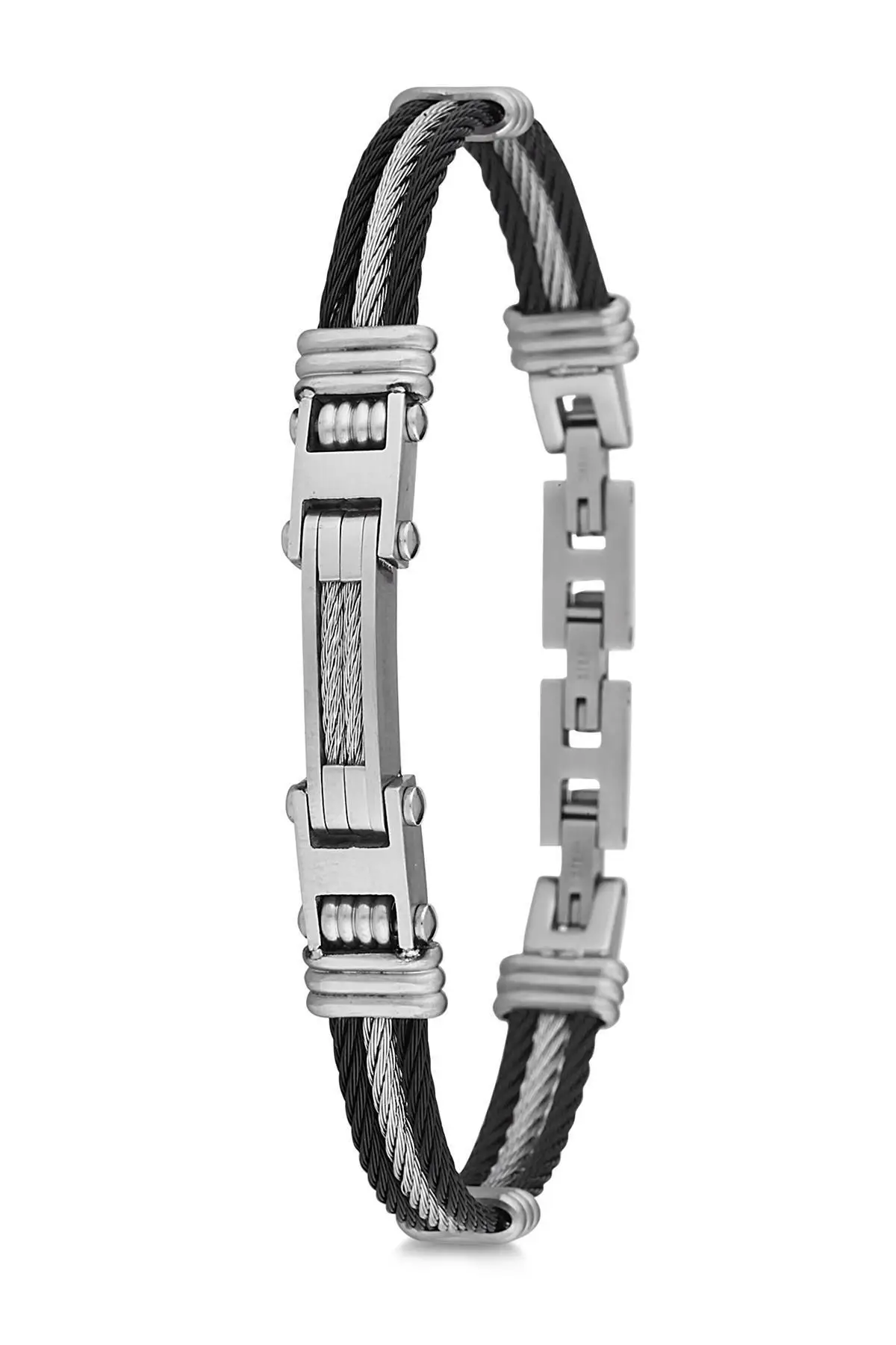 

Stainless steel men's silver bracalet-mens fashion-accesory-trend