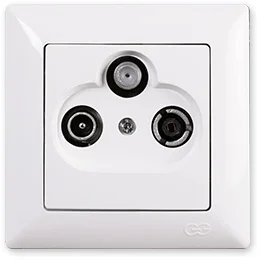 

PnpnElectrıc Gns Visage Ambiance Satellite Socket Transitive (Sat-TV-Radio) TV-R-SELL Socket Intermediate White