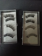 Conjunto de pestañas postizas magnéticas largas 3D de visón, pestañas postizas gruesas naturales magnéticas, 5 unidades