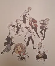 Bungo Stray-pegatinas de perros de PVC para niños, pegatinas de grafitis, maletas, equipaje, guitarra, coche, impermeable, 10/100 Uds.