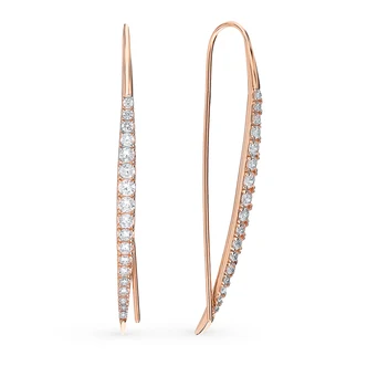 

Gold earrings with cubic zirconia sunlight
