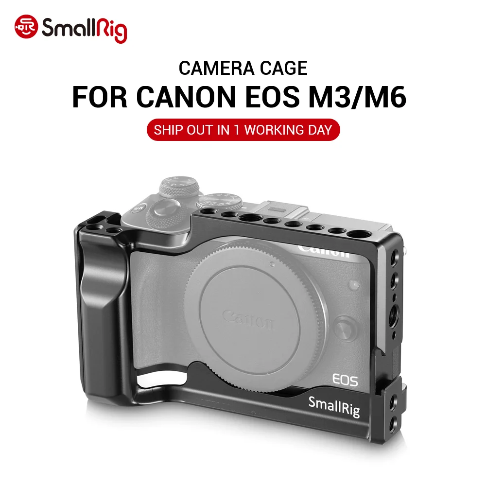 Клетка SmallRig для камеры DSLR Canon EOS M3 и M6 легкая с направляющей Nato крепление холодного
