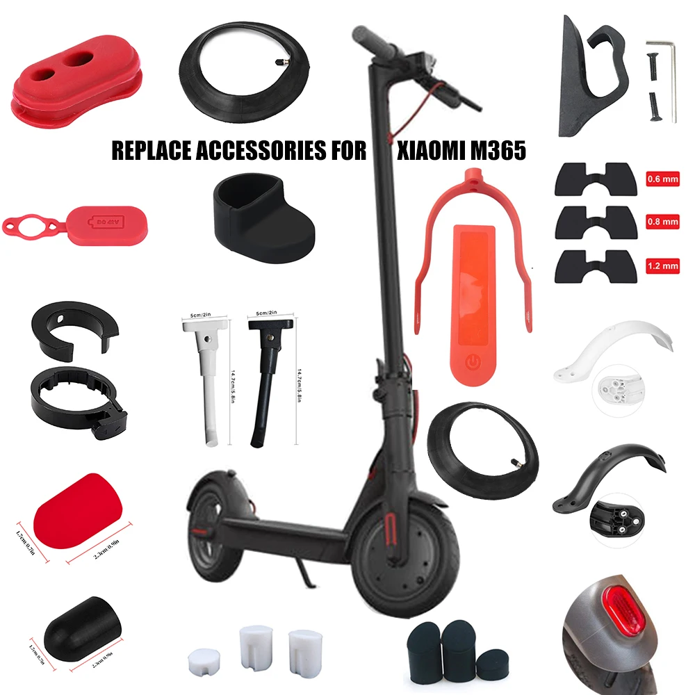 

Scooter Replace Parts Accessories For Xiaomi Mijia M365 Rubber Dustproof Cover Mudguard Kickstand Light Inner Tires For M365 Pro