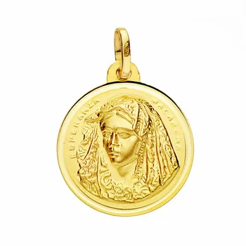 

Medal 18k gold Virgin Macarena 18mm. Smooth bezel [AA2581GR] -Customizable-RECORDING INCLUDED IN THE PRICE