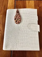 Moterm Luxe-planificador de anillos A5 con carpeta de anillos de 30mm, Agenda, organizador de granos Crocs, diario, Bloc de notas, cuaderno de bocetos