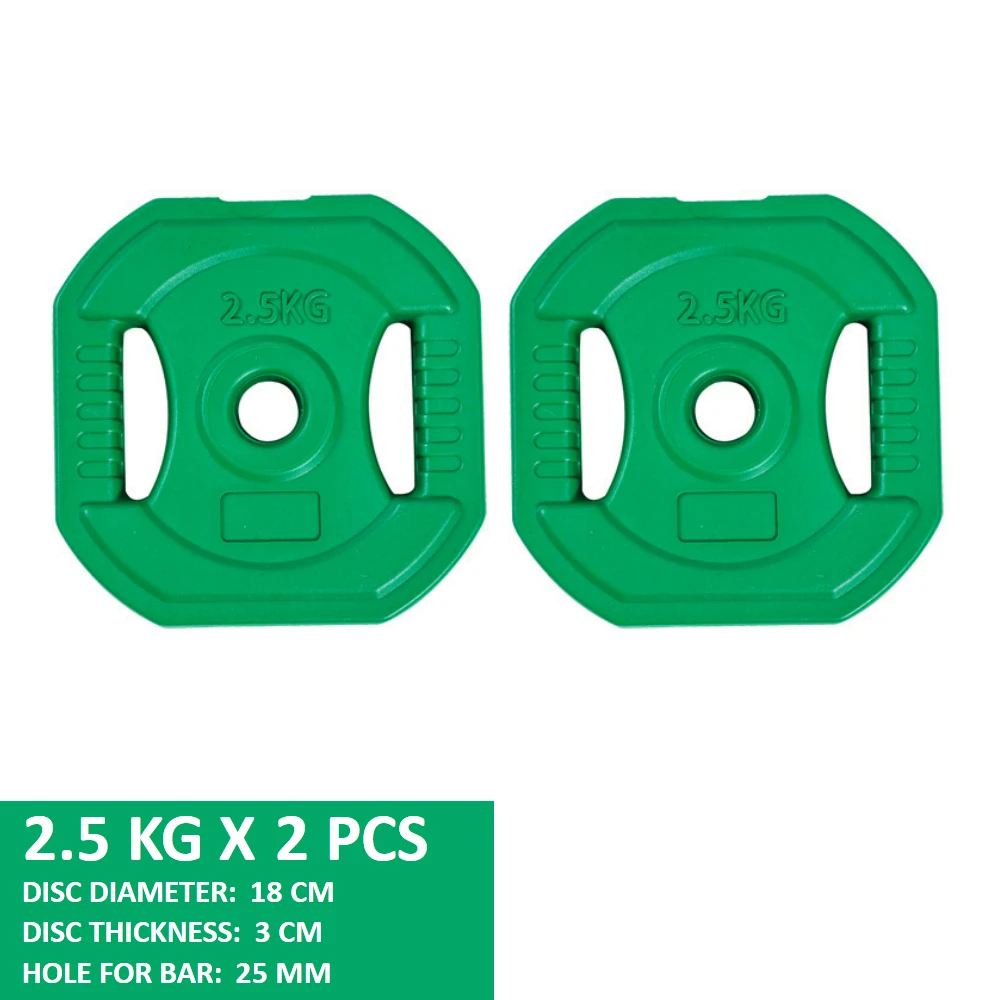 Discos de pesas con agarre y revestimiento de goma 30 mm /31 mm 1,25 kg -  25 kg