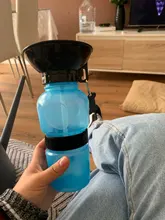 Para agua potable perro de los deportes de la botella Squeeze tipo cachorro gato portátil de viaje al aire libre de comer tazón jarra de agua potable Copa dispensador