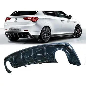 

For Alfa Romeo Giulietta Rear Bumper Diffuser ABS Plastic Piano Black