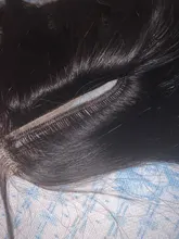 Extensiones de pelo brasileñas con malla, accesorio capilar ondulado de 22 pulgadas con parte en T, color natural y cierre de encaje 4x1