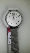 SK – relojes superfino para mujer, malla plateada, de acero inoxidable, informal, de pulsera, femenino
