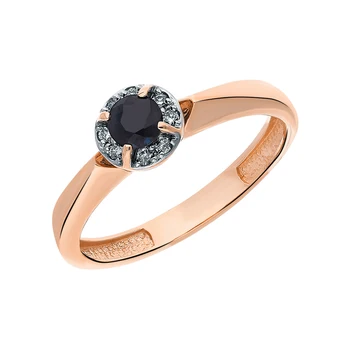 

Gold ring with sapphires and diamonds sunlight sample 585