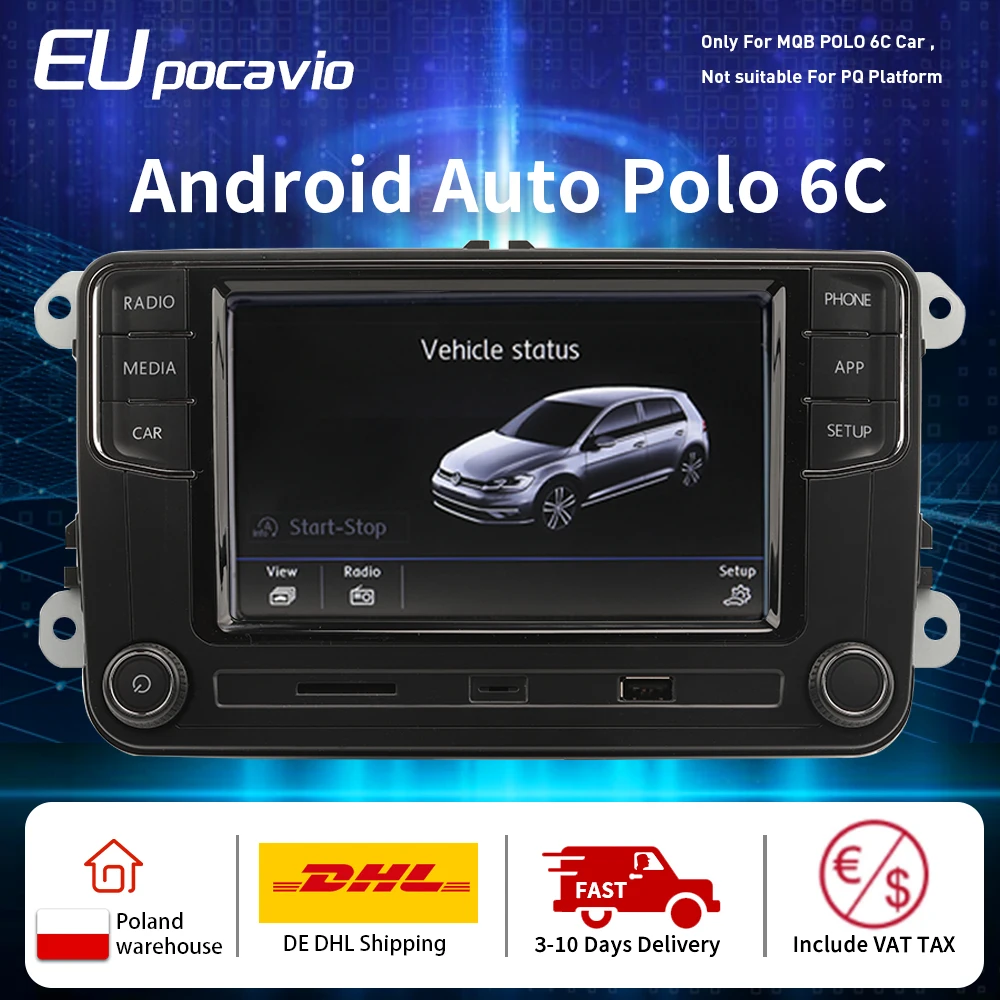Автомагнитола на Android только для VW MQB POLO 6C Carplay автомобильный мультимедийный плеер