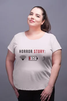

Angemiel Wear Horror Story White Women Cotton Large Size T-Shirt