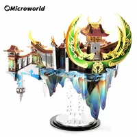 Microworld 3D Metal DIY Puzzle Dragon Palace Buildings Model Kits Assemble Jigsaw Desktop Decoration Toys Gift For Adult Teen 2