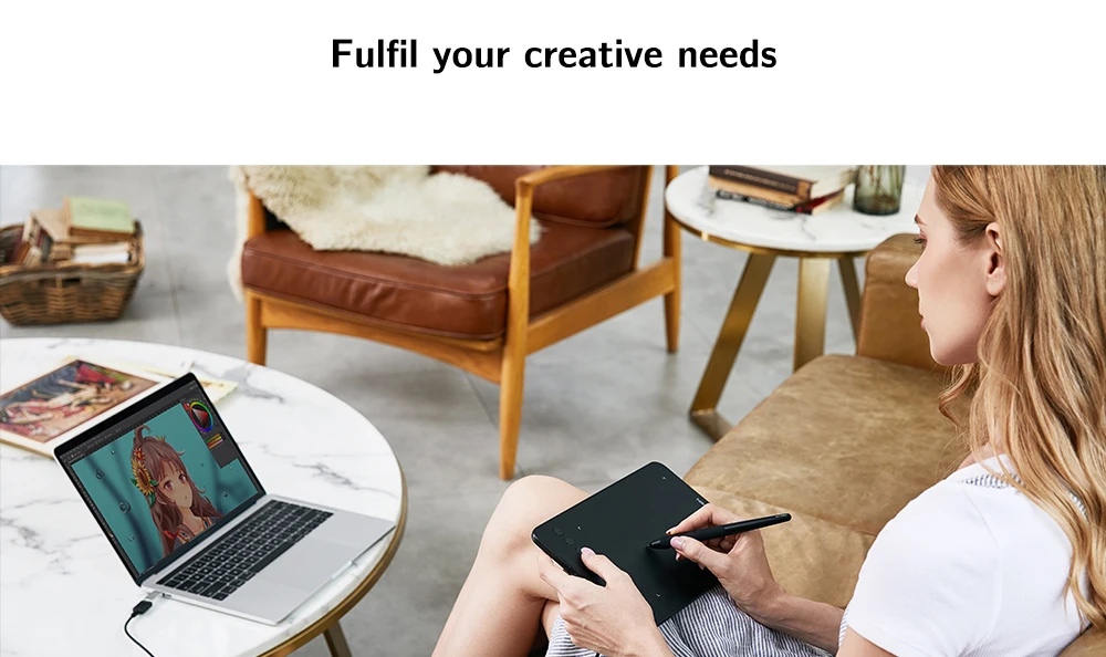 Tablet, 8 Express Keys, 8192 níveis, 60