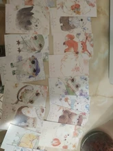 Tarjeta lomo de papel de animal feliz, 52mm x 80mm, 1 paquete = 28 piezas