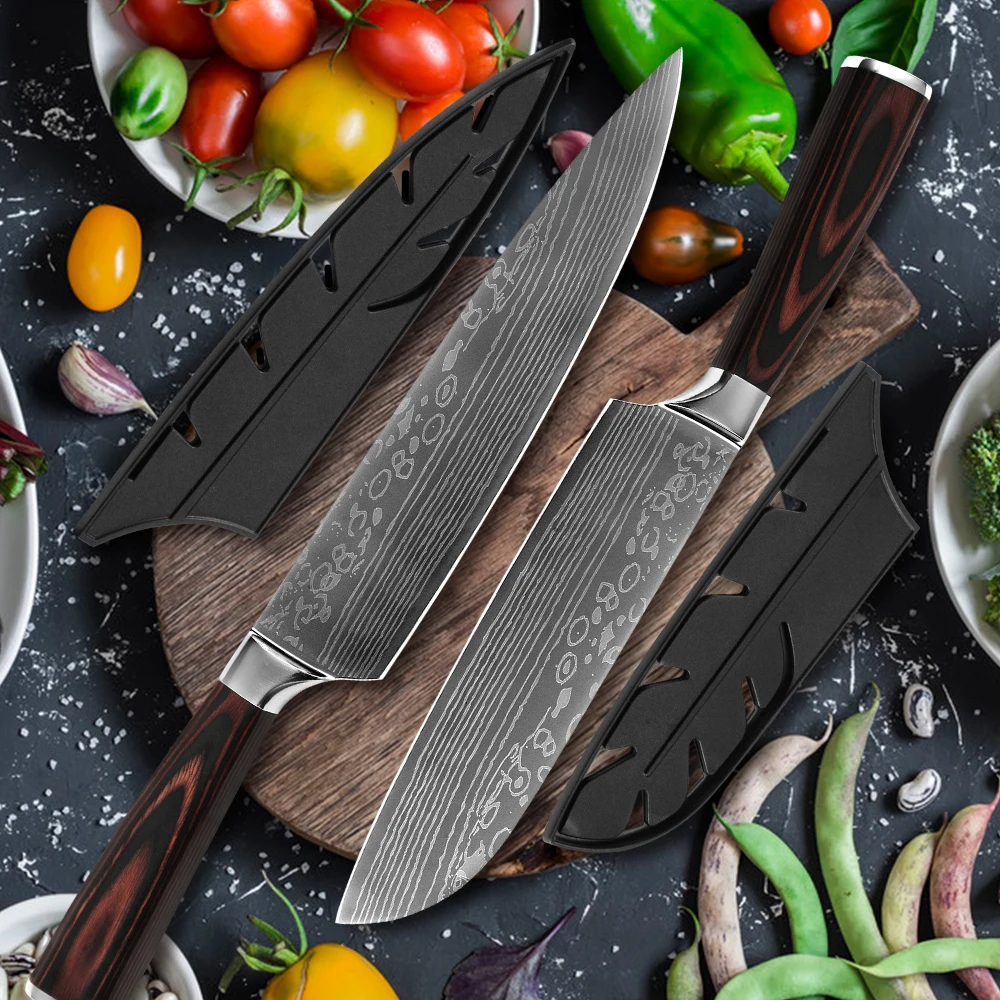 Нож шеф-повара QING 8 &quot кованые высокоуглеродистые немецкие кухонные ножи из