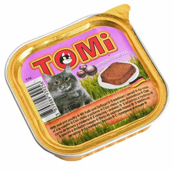

"Tomi" canned food for cats 100g veal with a bird 12 PCs.