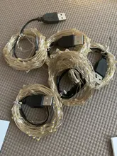 Fairy-String-Lights Garland Battery-Powered Copper-Wire LED USB Indoor-Decorations New-Year-Lights