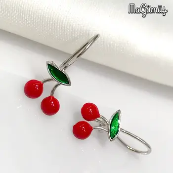 

Enamel Red Cherry Figured Baby & Children Silver Tag