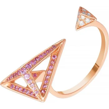 

Jay VI ring with sapphires and diamonds in red gold