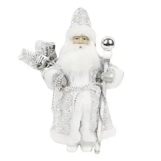

Doll Santa Claus 28 cm, Silver New Year's fairy tale 973720