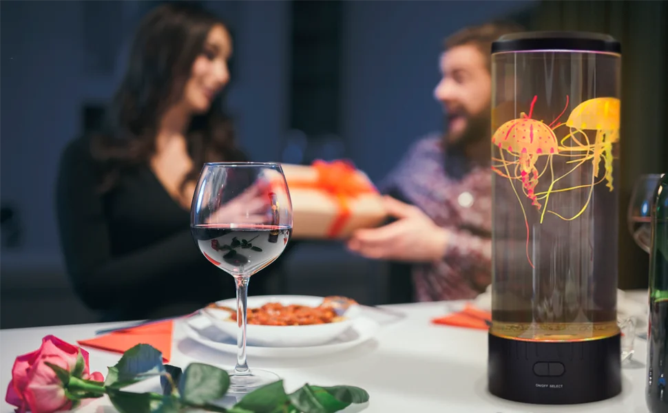Cor em Mudança do Tanque de Água-viva Luz da Noite Fantasia Jellyfish Lâmpada Power - Bateria Alimentado Aquário Relaxante Humor Led Usb 6 Weddings & Events